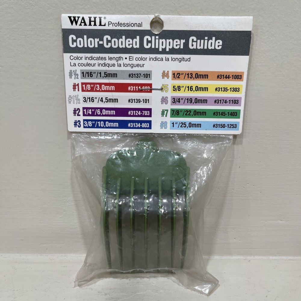 7/8" Wahl Attachment Clipper Guide Comb Guard 22mm #7 Green Genuine Vintage NEW